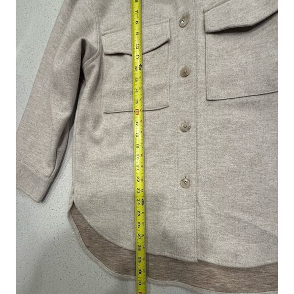 H&M Women’s SHACKET Oversized Jacket Beige Size XS Grunge Lagenlook Bloggers EUC - Picture 4 of 8